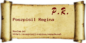 Poszpisil Regina névjegykártya